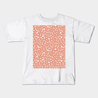 Red pastel polka dot Kids T-Shirt